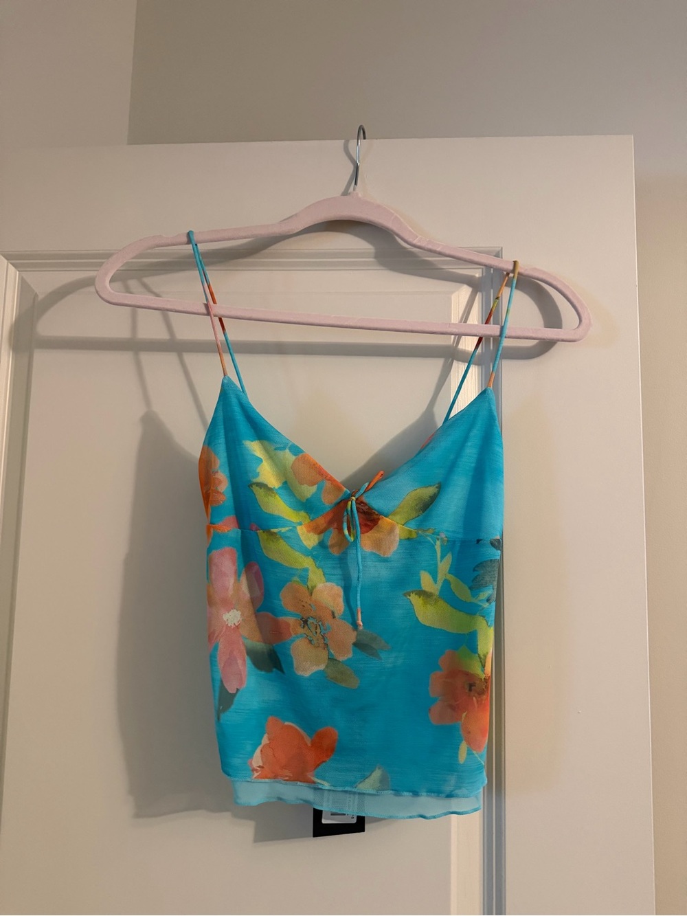 White Fox - Two piece blue floral set size xs skirt, size s top, NWT